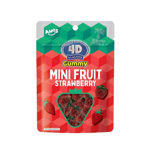 AMOS 4D Gummy Mini Fruit Strawberry 72g
