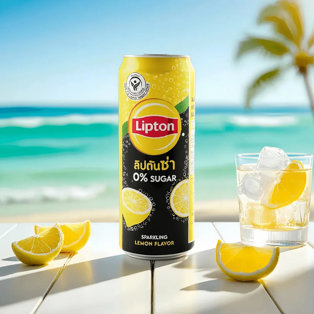 LIPTON Za Lemon Zero Sugar Can 325ml