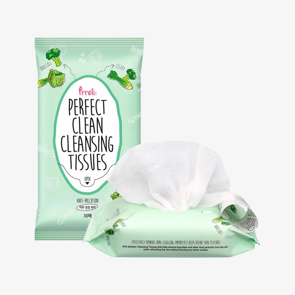 PRRETI Perfect Clean Daily Cleansing Tissues 30pcs