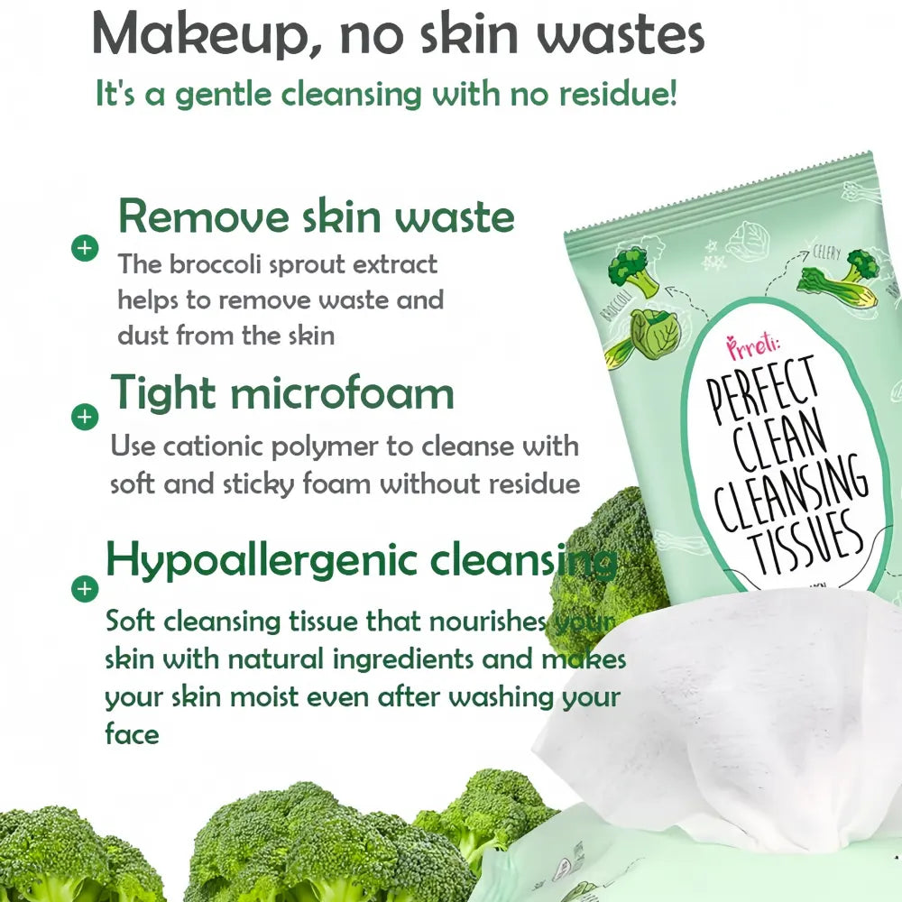 PRRETI Perfect Clean Daily Cleansing Tissues 30pcs