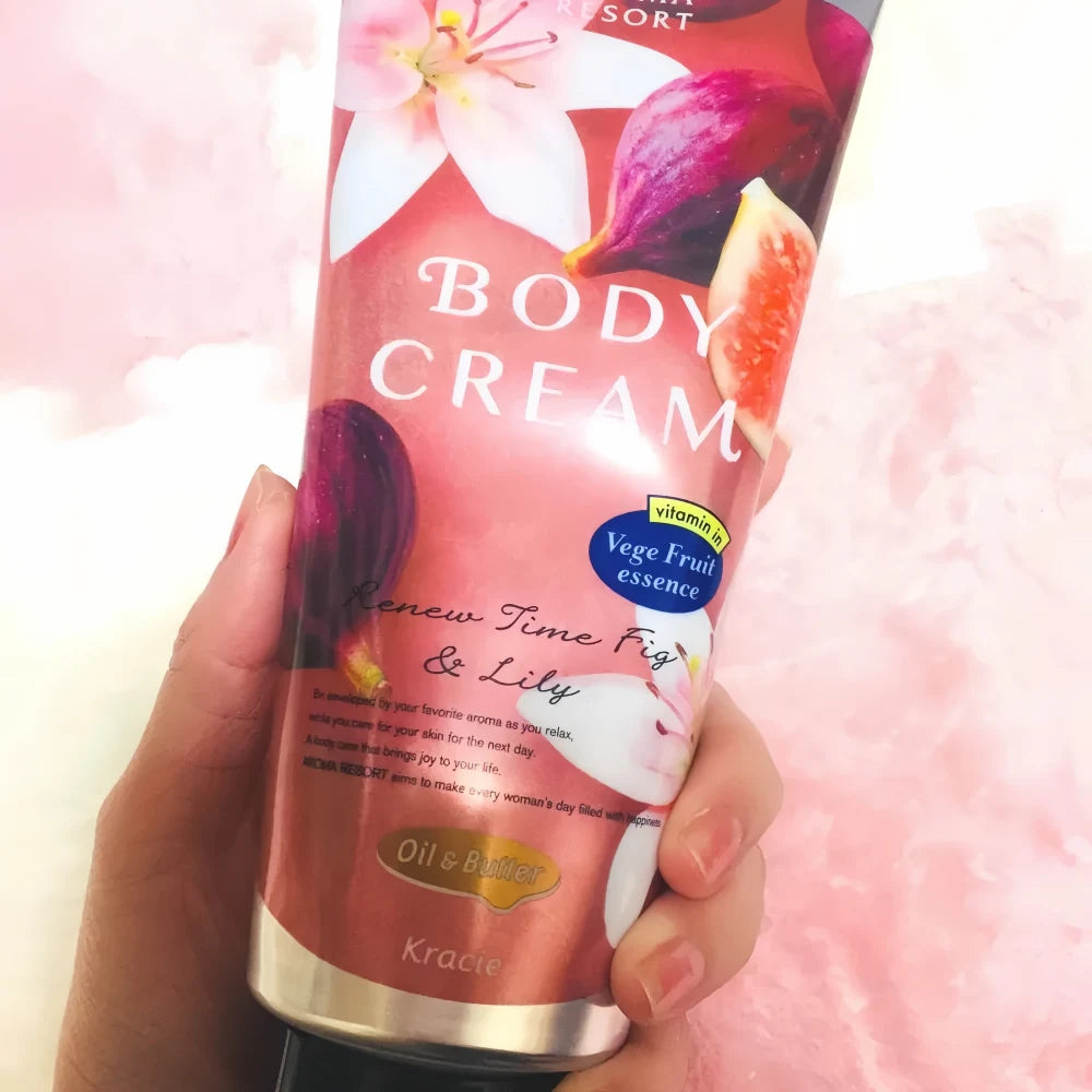 KRACIE Aroma Resort Body Cream Fig & Lily 170g