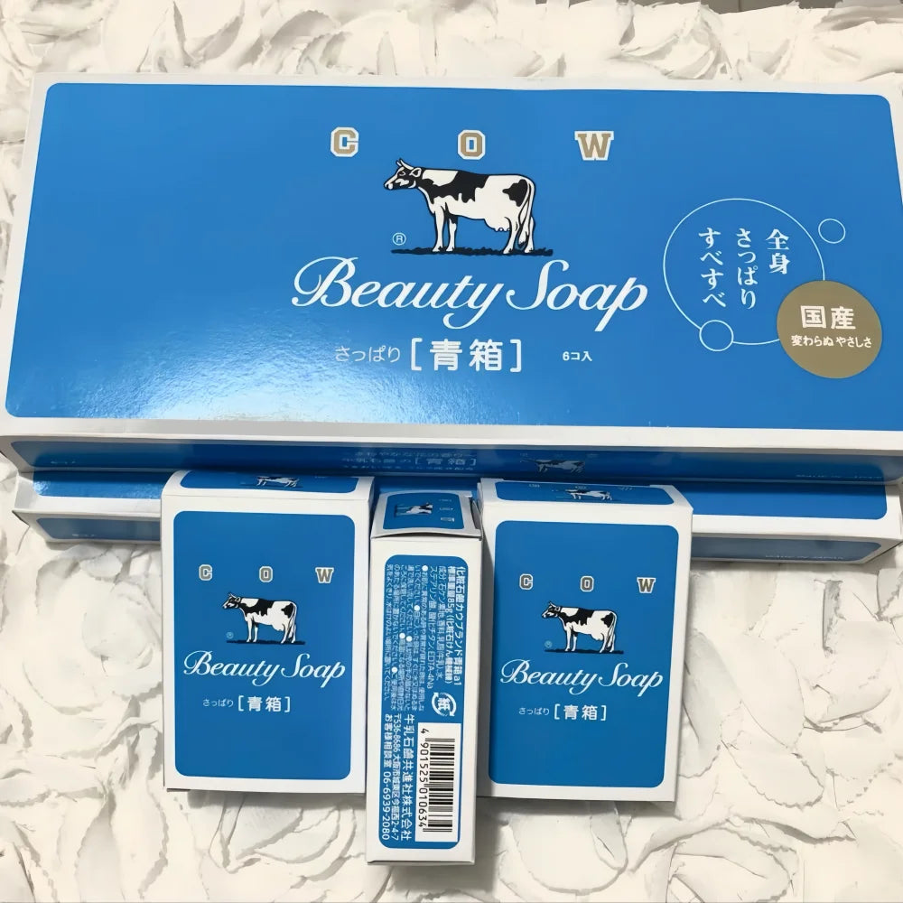 COW BRAND Bouncia Beauty Soap Blue 6pcs