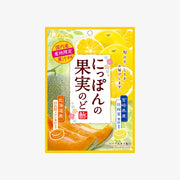 LION Confectionery Fruit Cough Drop Furano Melon & Hyuhanatsu 71g