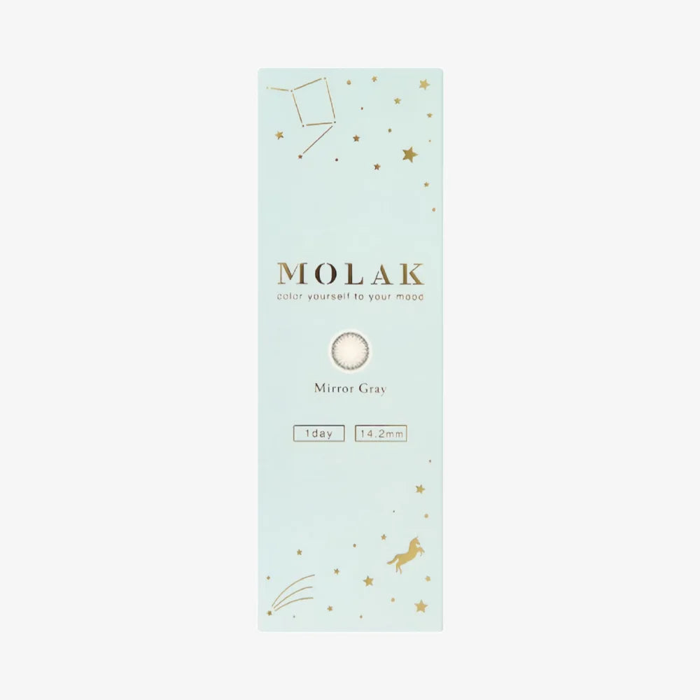 Lentilles de contact journalières MOLAK (gris miroir) (10 lentilles) -3,50