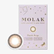 MOLAK Monthly Contact Lens (Dazzle Beige) (2 Lenses) -3.50