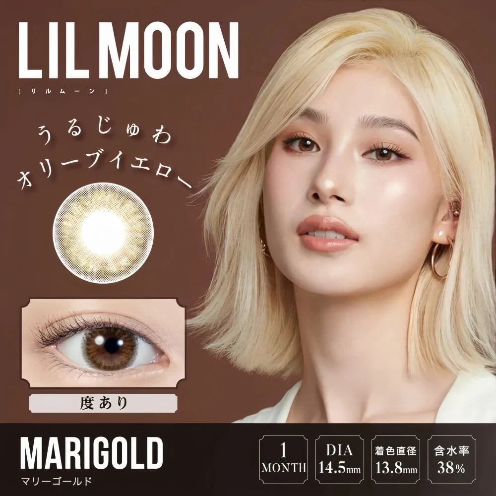 LIL MOON Monthly Contact Lens (Marigold) (1 Lens) -6.00