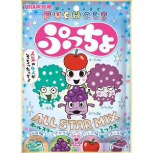 UHA Puccho All Star Mix Soft Candy (Soda, Grape, Apple & Cola Flavor) 88g