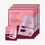 Masque hydrogel resserre-poreux au collagène EQQUALBERRY x4 