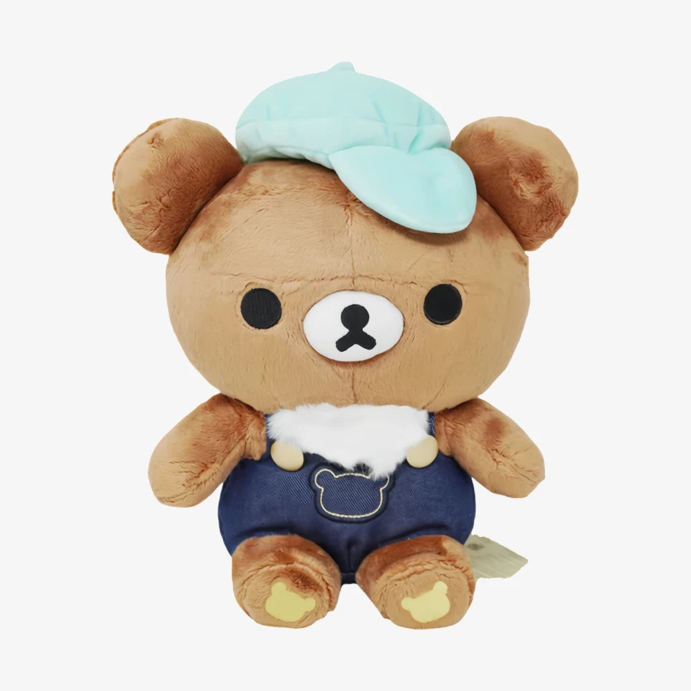 RILAKKUMA Chairokoguma en salopette peluche M