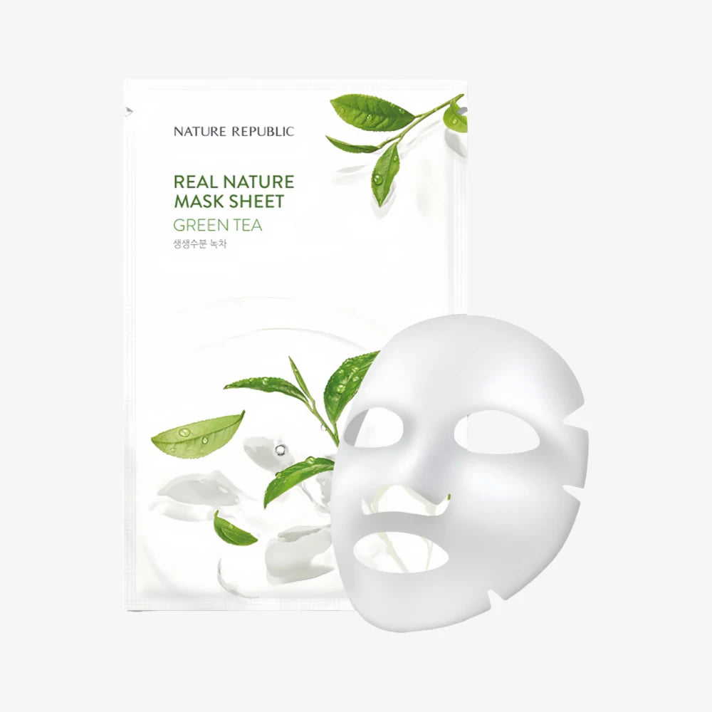 NATURE REPUBLIC Masque en tissu Real Nature au thé vert