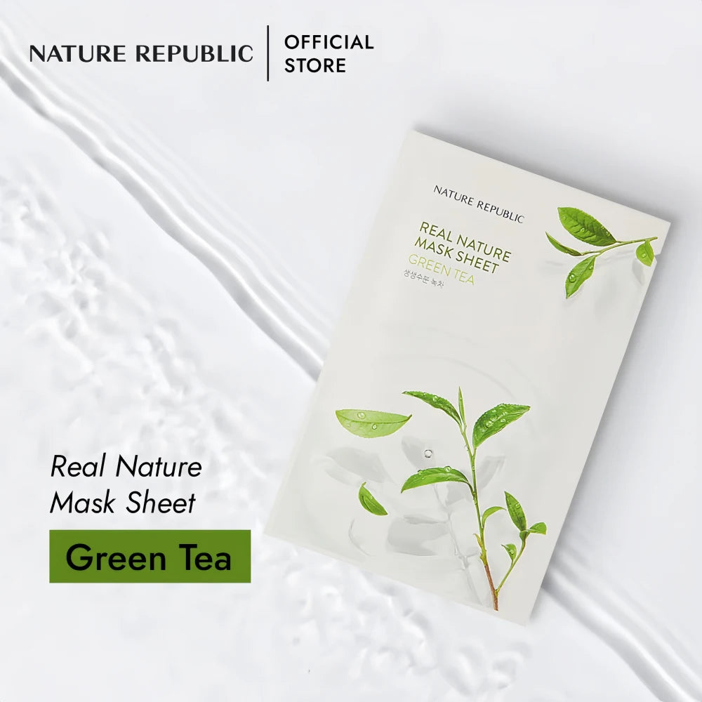 NATURE REPUBLIC Masque en tissu Real Nature au thé vert