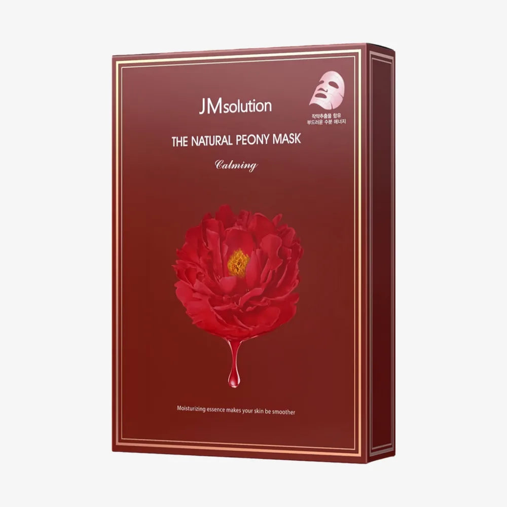 Masque apaisant à la pivoine naturelle JM Solution (10 pièces)
