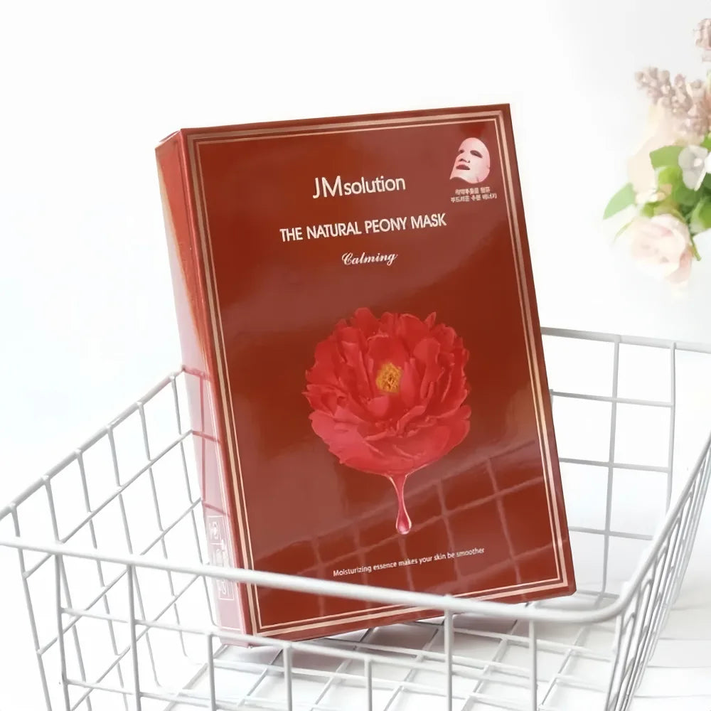 Masque apaisant à la pivoine naturelle JM Solution (10 pièces)