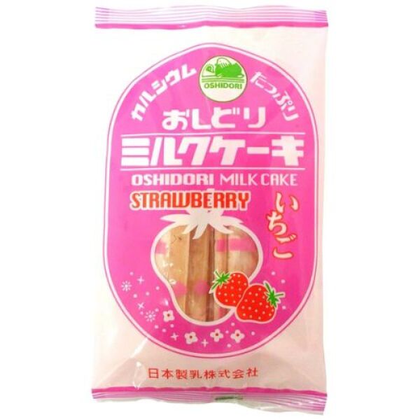 Gâteau au lait Oshidori aux fraises de Nippon Dairy (8 pièces)