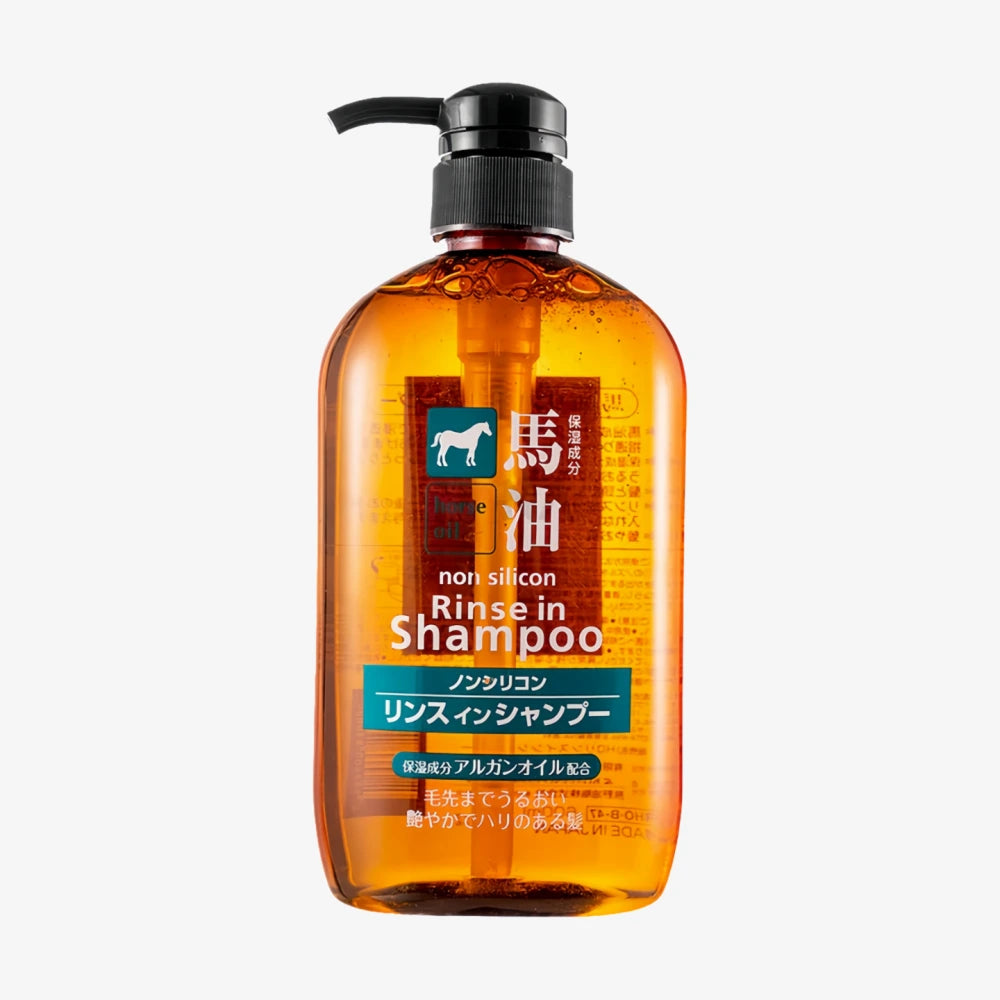 Shampoing à l'huile de cheval sans silicone KUMANOYUSHI 600 ml