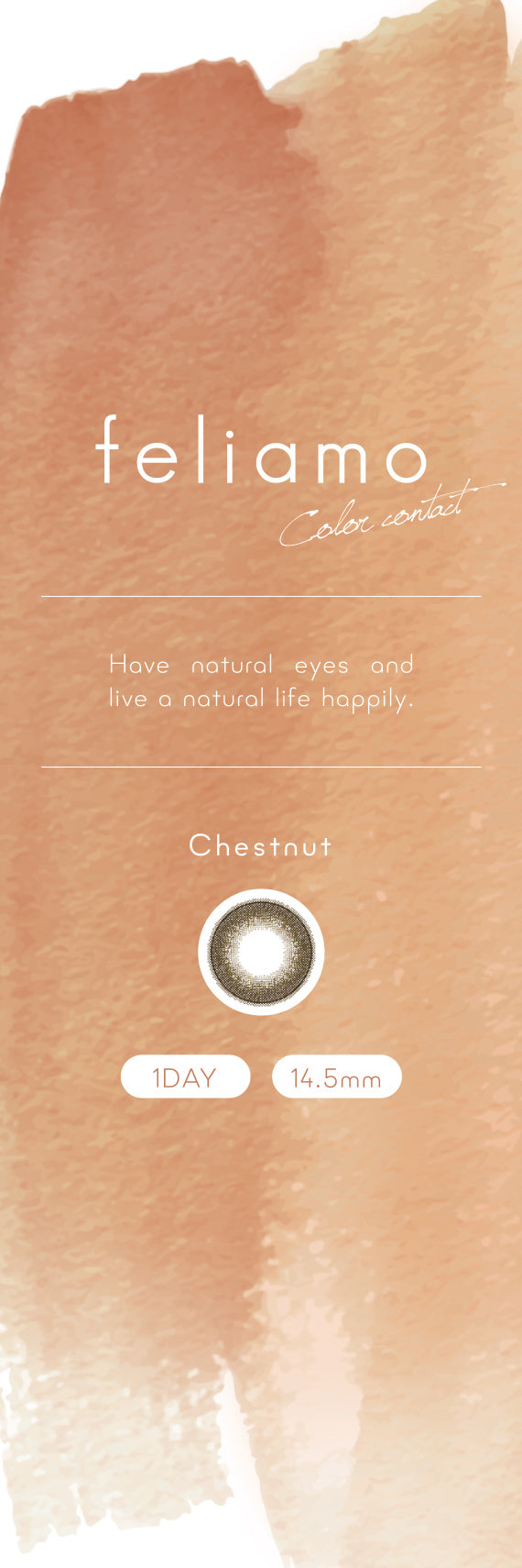 Lentilles de contact journalières FELIAMO (châtaigne) (10 lentilles) -4,50