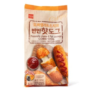 WANG Fromage mozzarella et saucisse de poisson Corn-Dog 400g