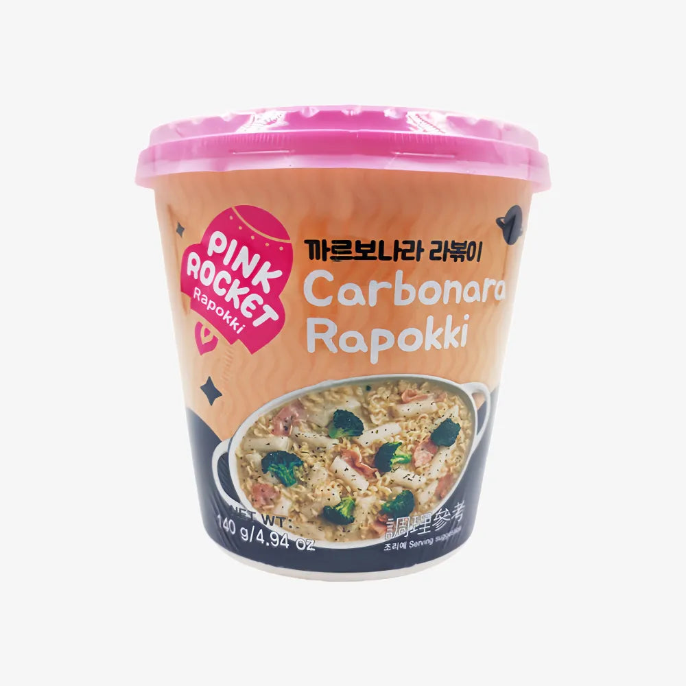 PINK ROCKET Carbonara Rapokki Cup 140g