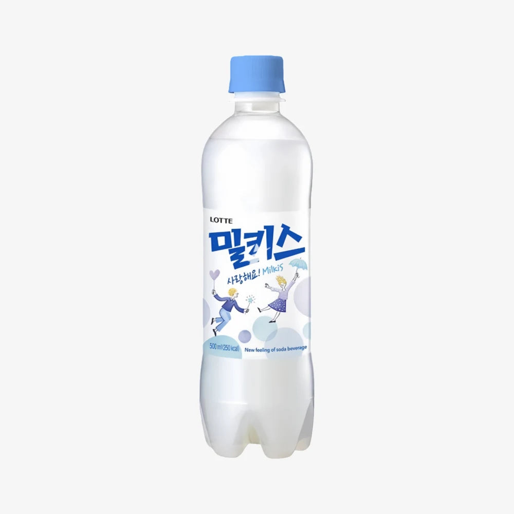 LOTTE Milkis Milk and Yogurt Flavor Soda Beverage 500ml