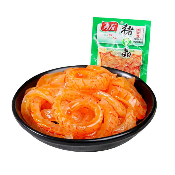 YouYou Pork Skin Hot Spicy Flv 90g