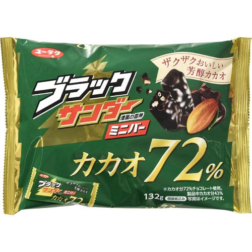 YURAKU Black Thunder Mini Chocolate Bar 130g