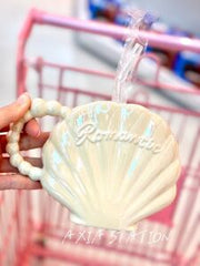 Tasse en céramique découpée au laser en forme de coquillage (BLANC)