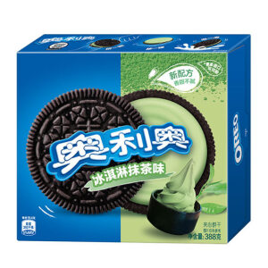 Oreo Sandwich Cookie Green Tea Icecream Flavor 8 Packs 388g