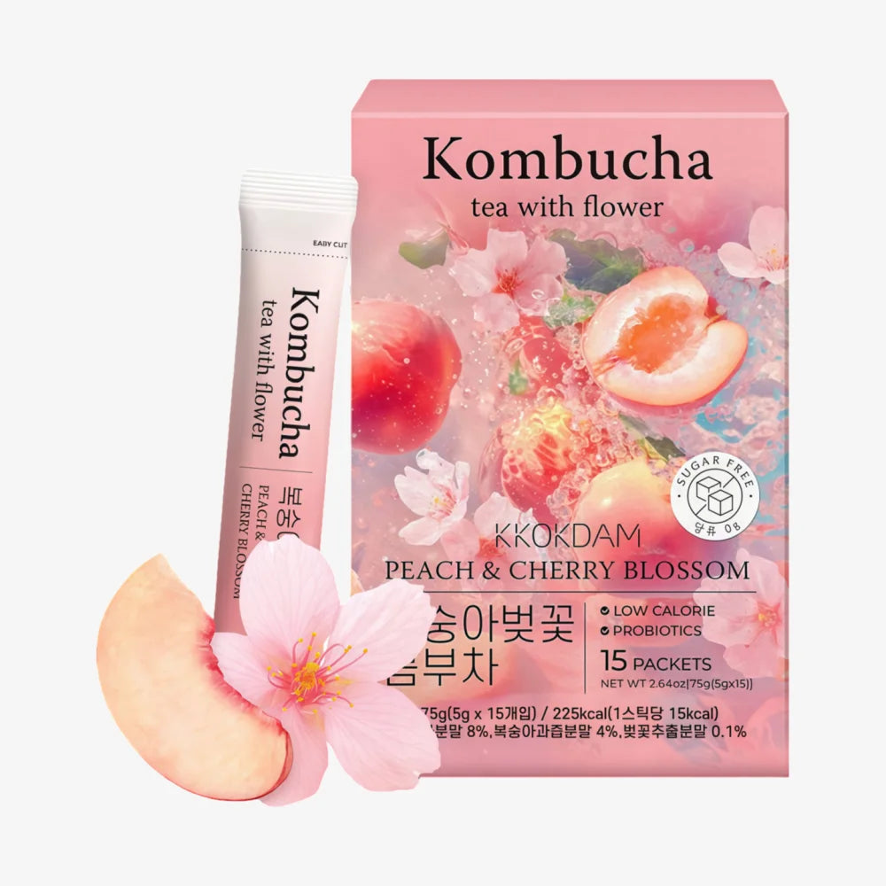 KKOKDAM Kombucha Peach and Cherry Blossom