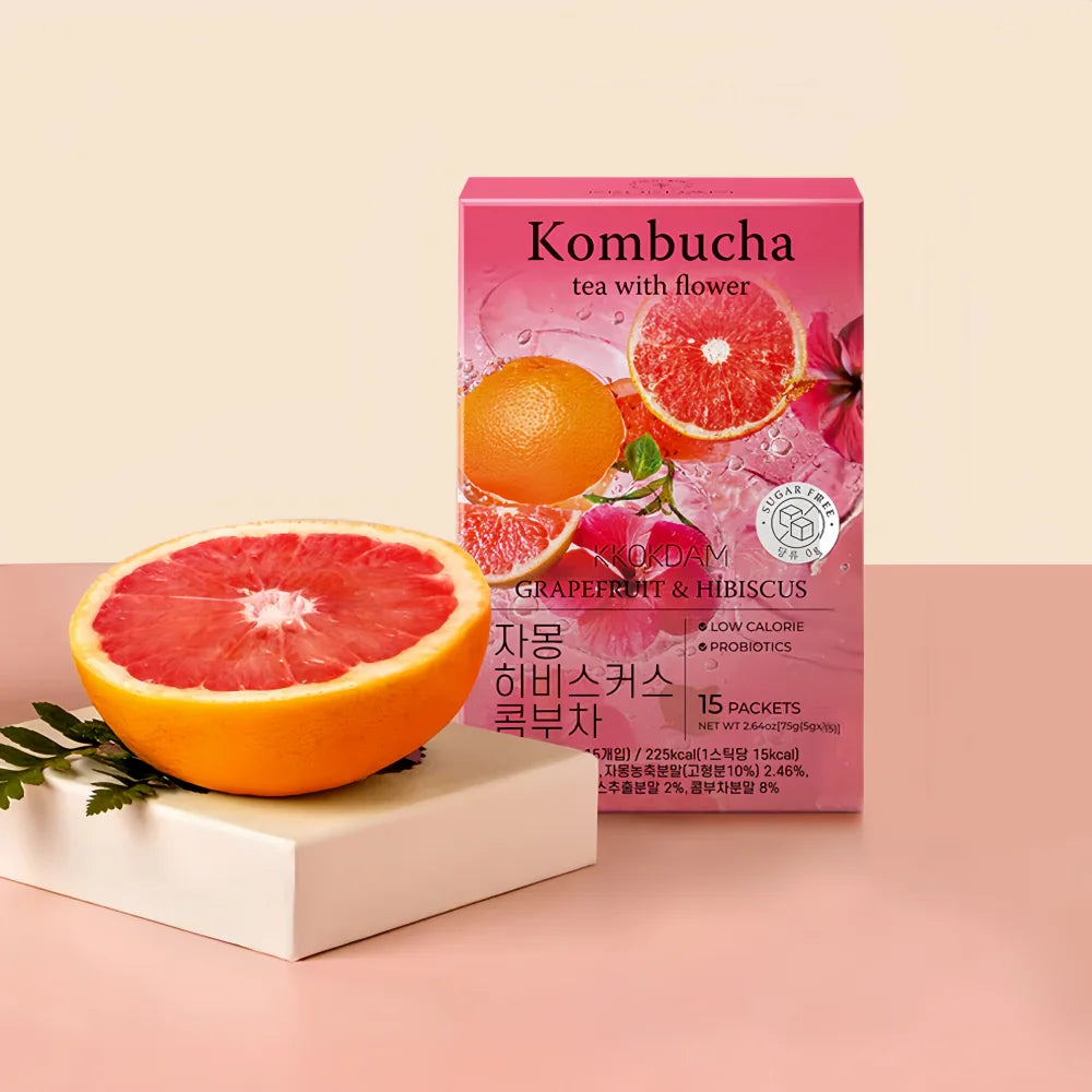 KKOKDAM Kombucha Grapefruit and Hibiscus