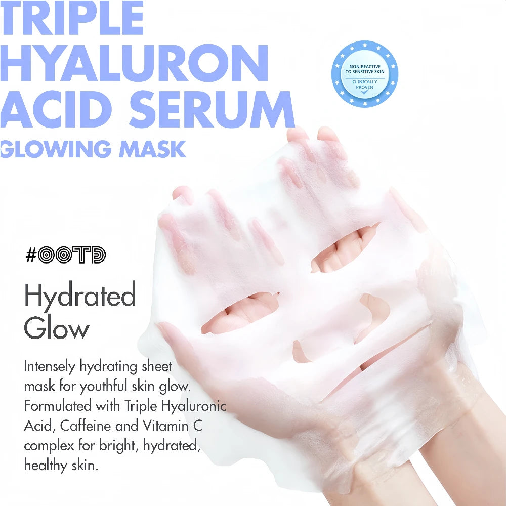 OOTD Triple Hyaluron Acid Serum Glowing Mask (10)