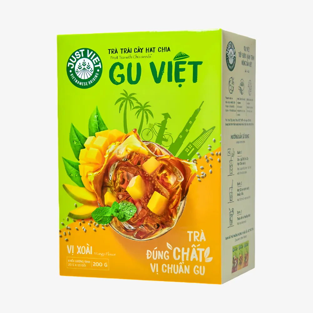 GU VIET Fruit Tea with Chia Seeds Mango Flavor 20g*10