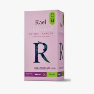 RAEL Organic Cotton Sanitary Tampons Super 12pcs
