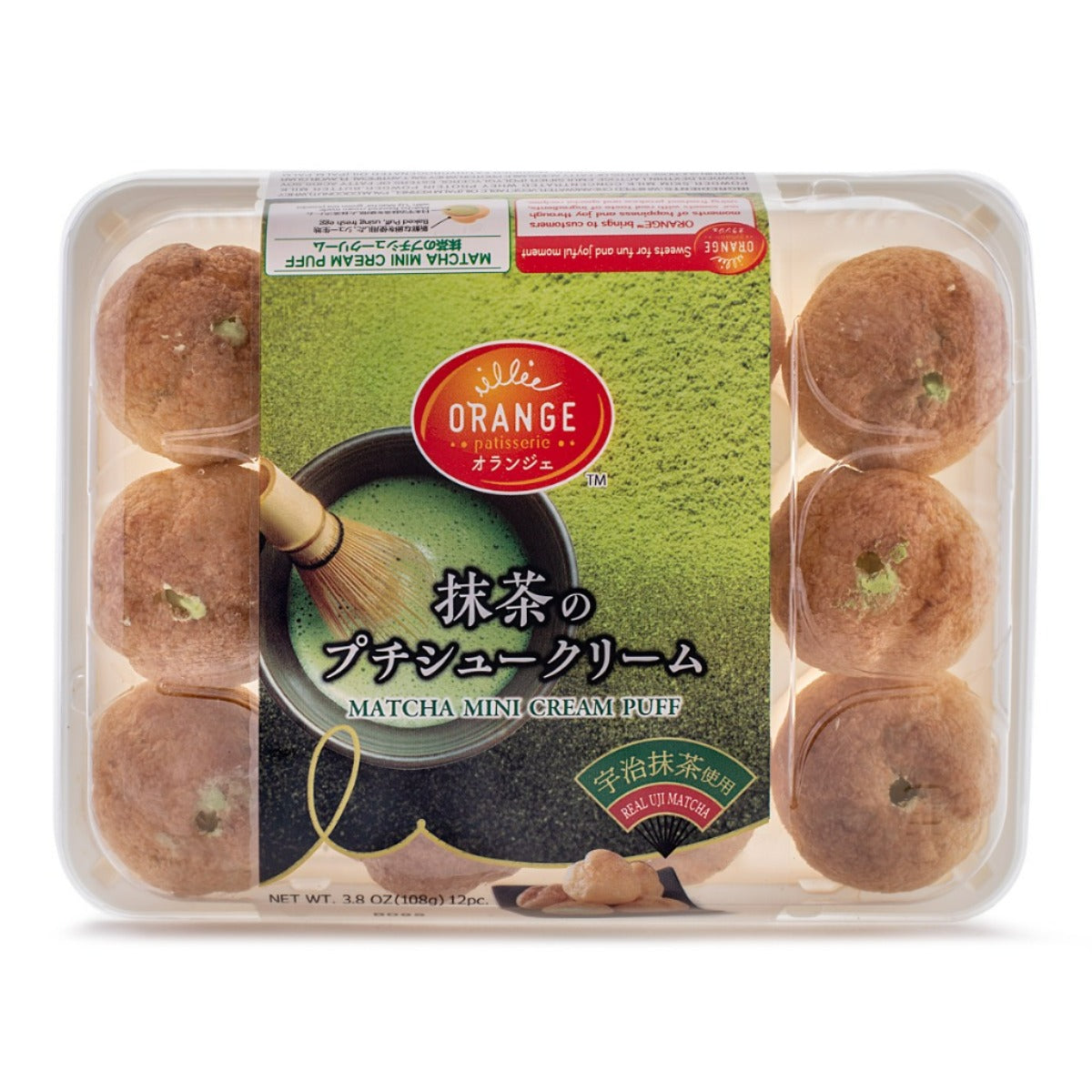 ORANGE Mini Matcha Cream Puff 108g