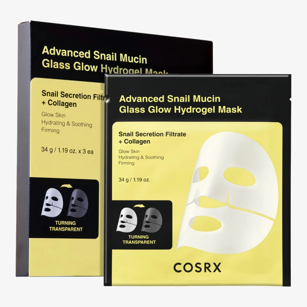 COSRX Advanced Snail Mucin Glass Glow Hydrogel Mask 35g - 1 Box / 3 Pcs