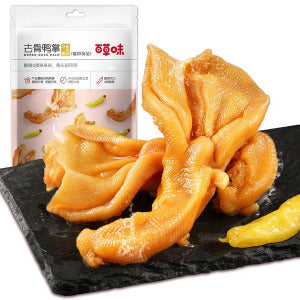 Baicaowei Sour & Spicy Boneless Duck Paw 125g