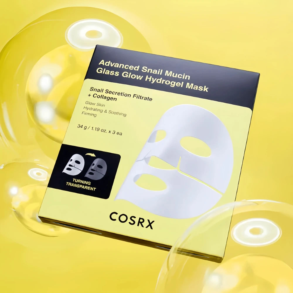 COSRX Advanced Snail Mucin Glass Glow Hydrogel Mask 35g - 1 Box / 3 Pcs