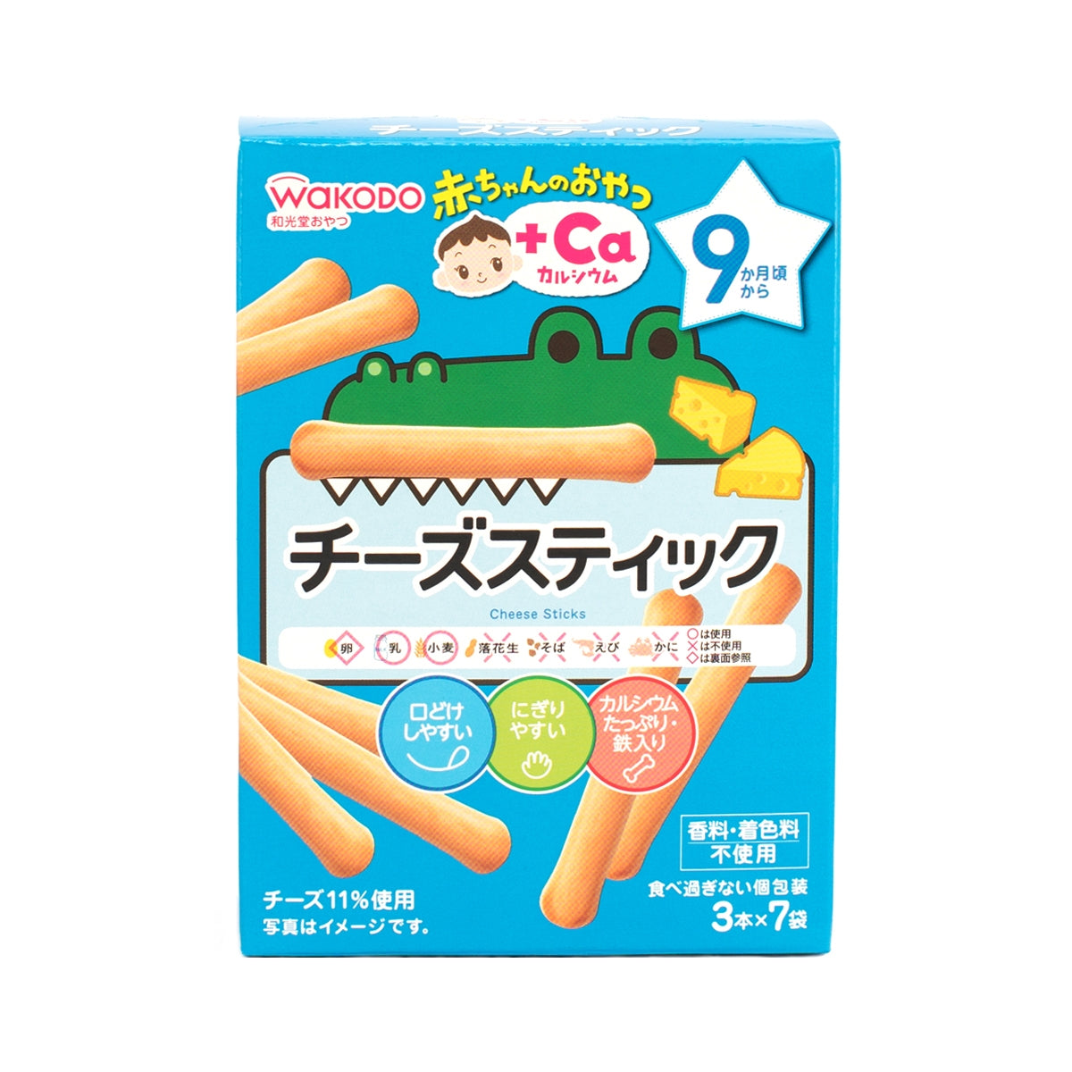 WAKODO Calcium Cheese Baby Biscuit Sticks