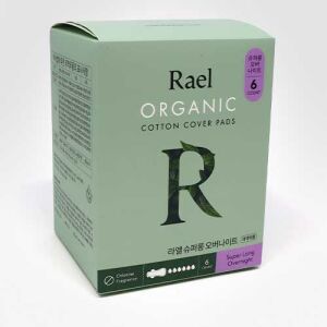 RAEL Organic Cotton Sanitary Pad Superlong 43cm (6pcs)