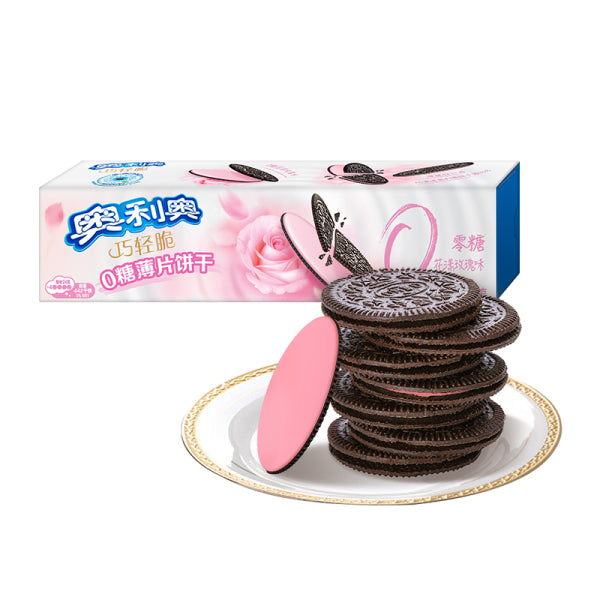 Oreo Crispy Thin Cookies Rose Flavor Zero Sugar 95g
