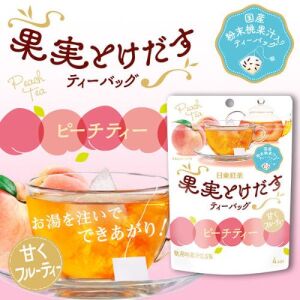Sachets de thé anglais Nittoh Tea, saveur pêche, 30,8 g