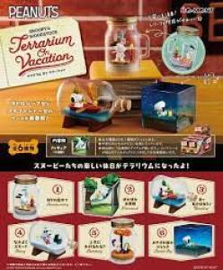 Re-ment SNOOPY & WOODSTOCK Terrarium On Vacation (6 kinds in a set)