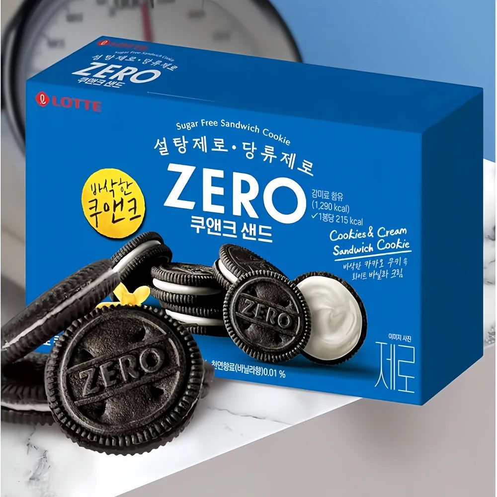 LOTTE Zero Cookies & Cream Sand Cookie 288g