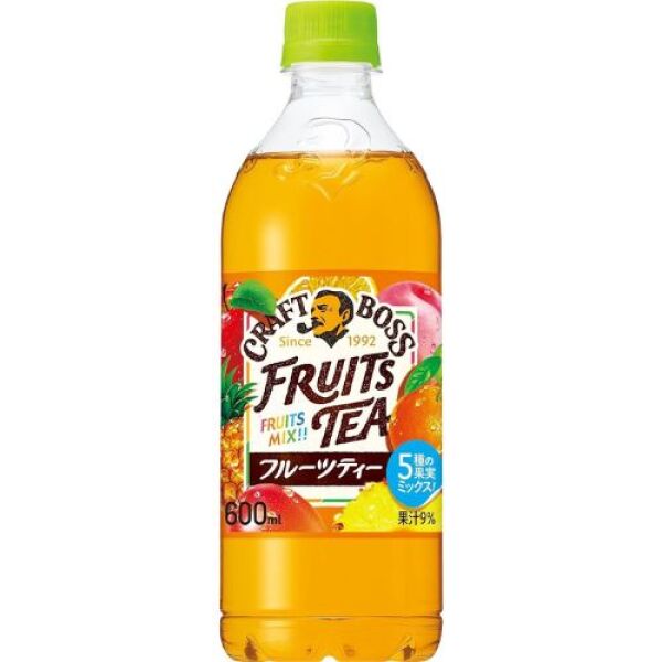 Thé glacé aux fruits SUNTORY Craft Boss, saveur pêche-mangue, 600 ml