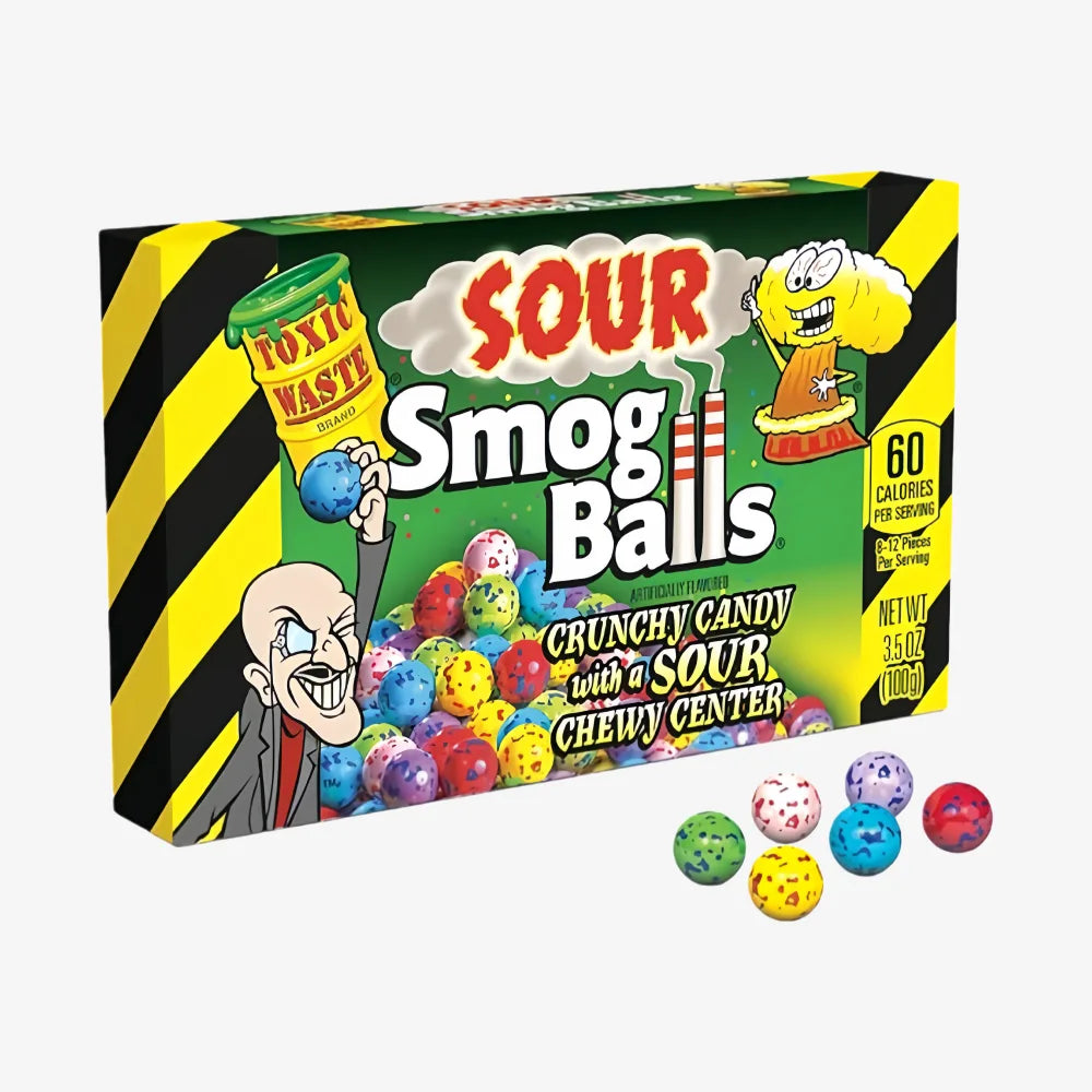 TOXIC WASTE Sour Smog Balls Theater Box 100g