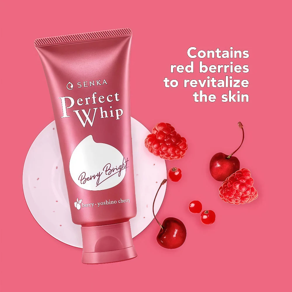 SHISEIDO -- SENKA Perfect Whip Berry Bright Foam Cleanser 100g