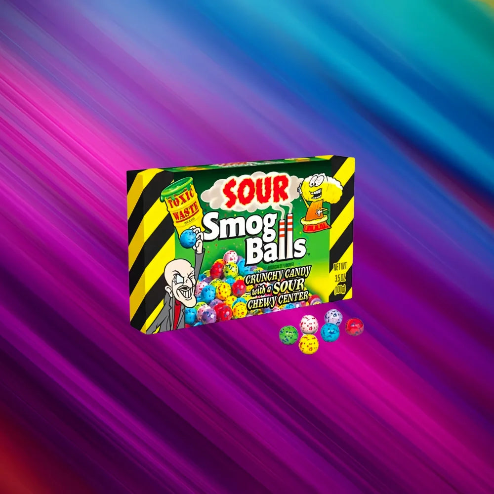 TOXIC WASTE Sour Smog Balls Theater Box 100g