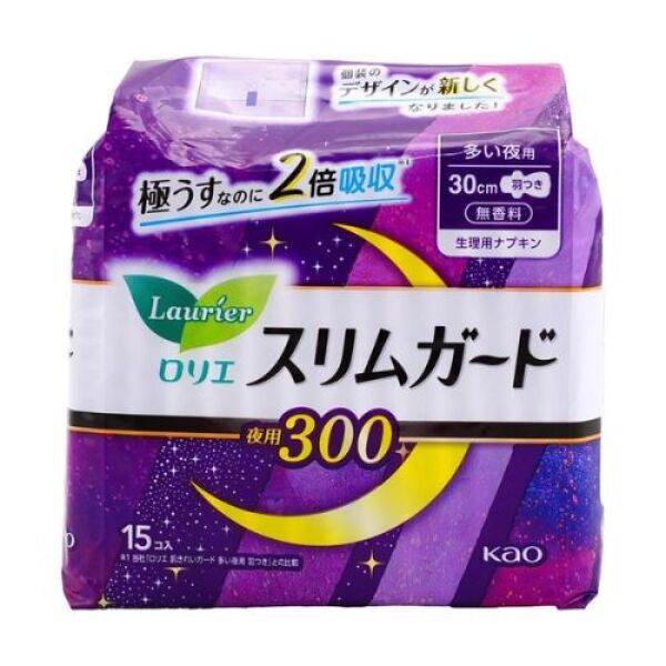 Laurier Slim Guard For Heavy Nights 300 With Wings *15 Pieces