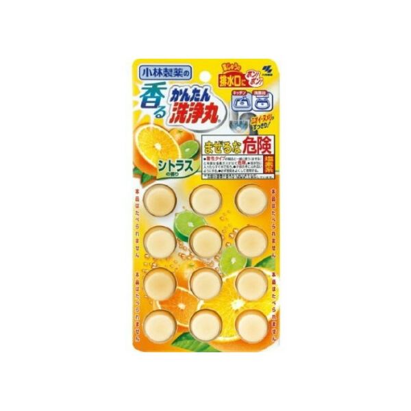 Kobayashi - Nettoyant résidentiel 5,5 g x 12 sachets, parfum orange