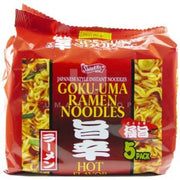 Shirakiku Goku-Uma Instant Ramen Noodles Hot Flavor 5PC