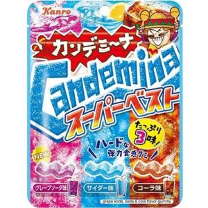 Kasugai Candemina Gummy (Soda, Cola, Melon Soda Flavor) 72g